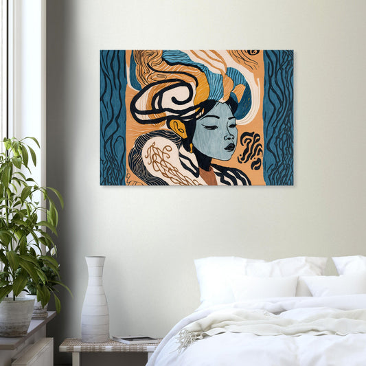 Canvas with abstract line pattern by Posterify Design - Posterify