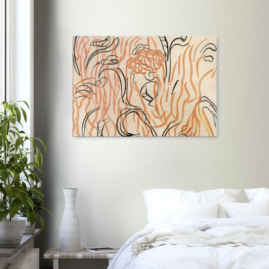 Canvas with abstract line pattern by Posterify Design - Posterify