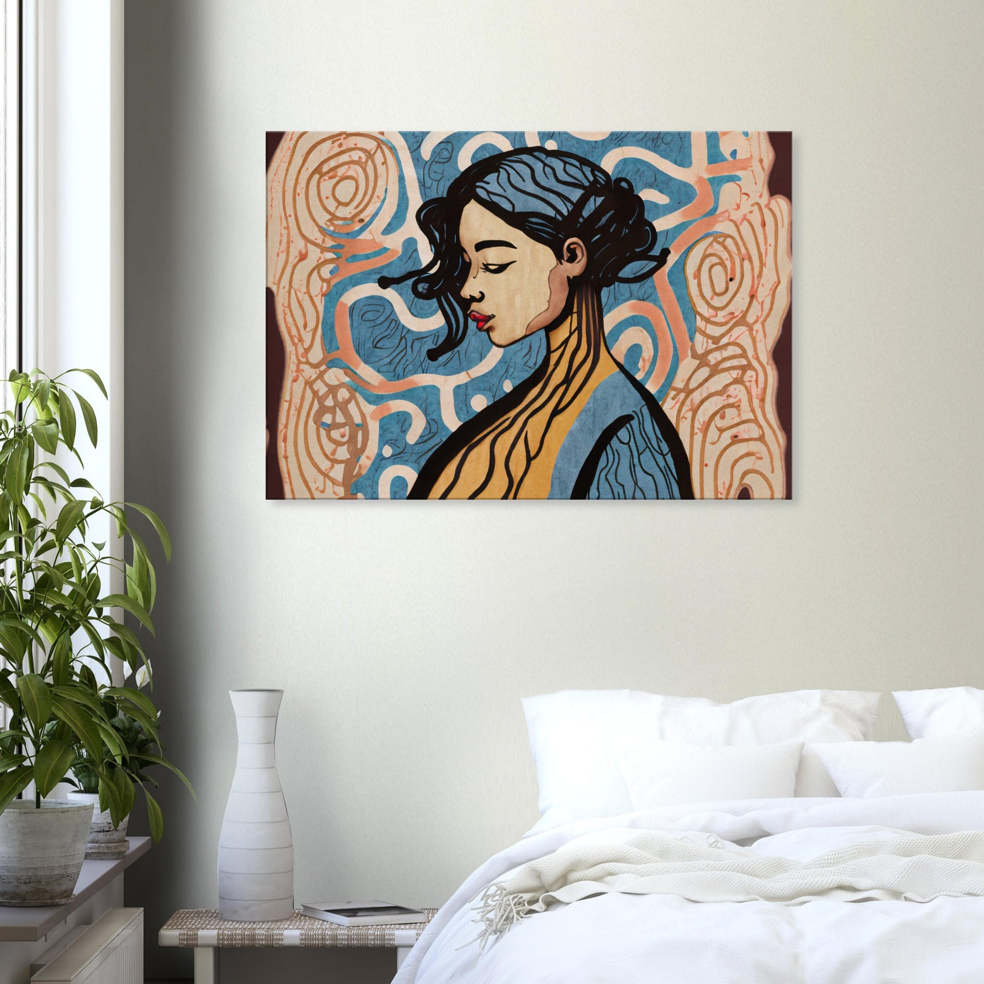 Canvas with abstract line pattern by Posterify Design - Posterify