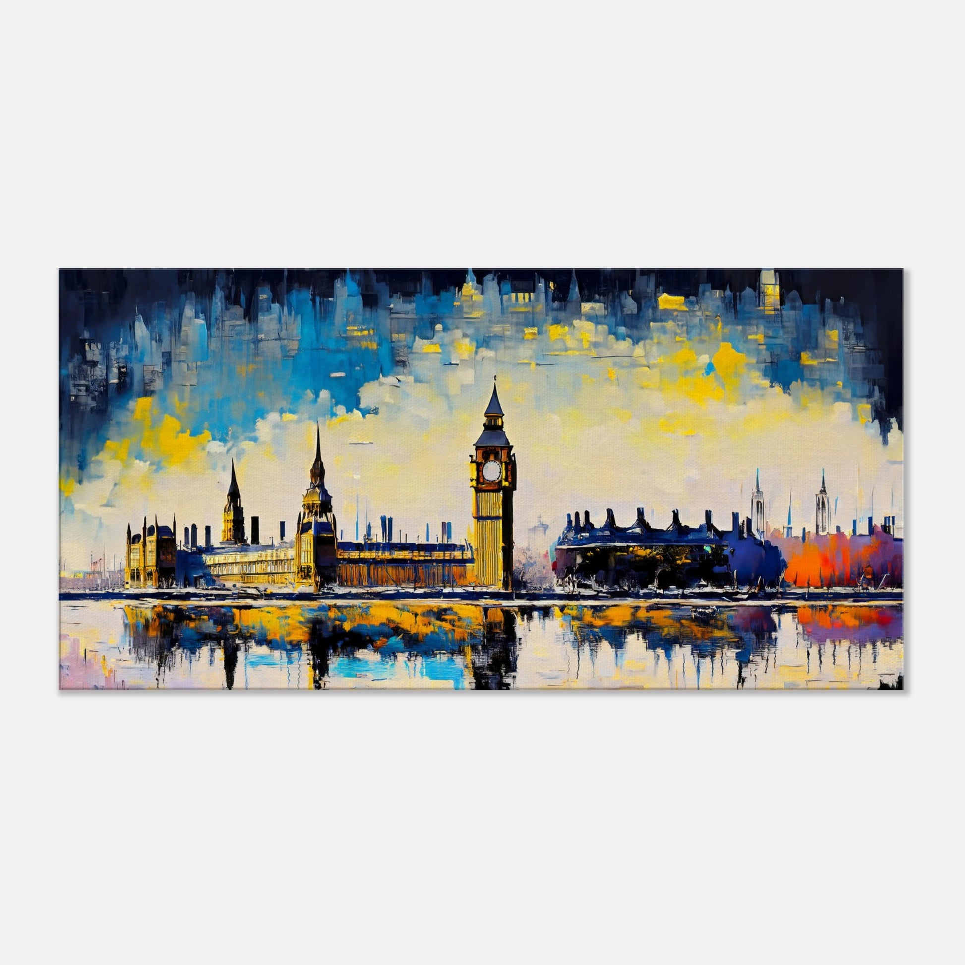 Canvas print city of London #2 Abstract art by Posterify Design 50X100cm - Posterify