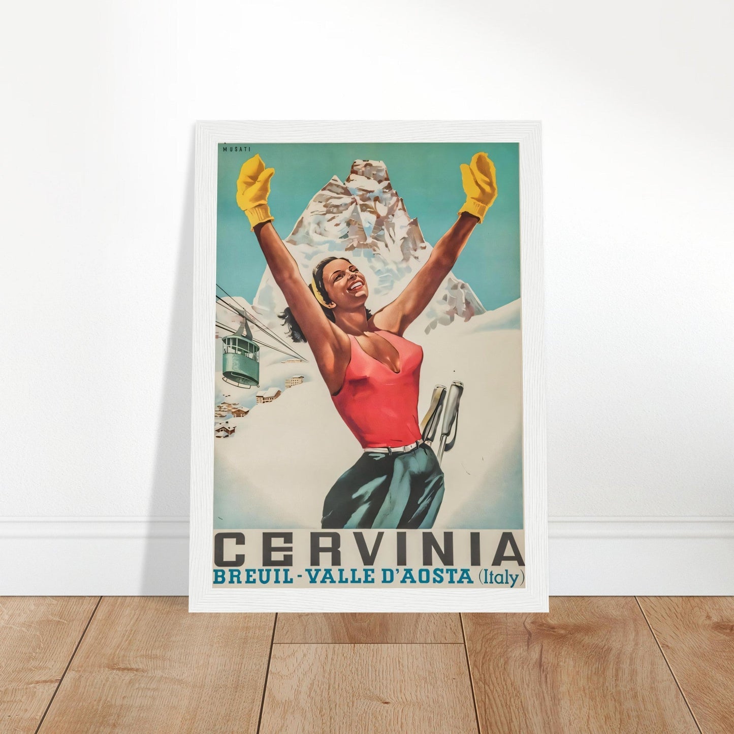 Cervinia Vintage Poster Reprint on Premium matte Paper - Posterify