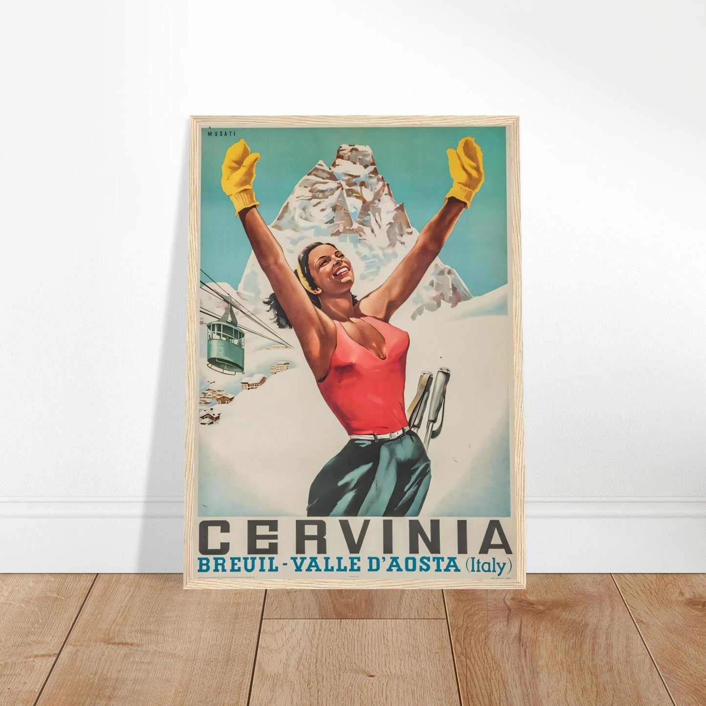 Cervinia Vintage Poster Reprint on Premium matte Paper - Posterify