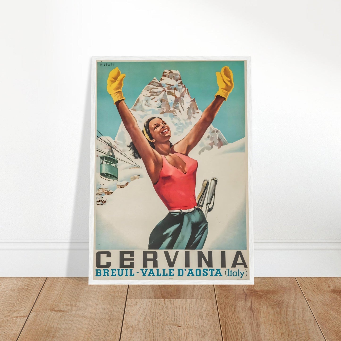 Cervinia Vintage Poster Reprint on Premium matte Paper - Posterify