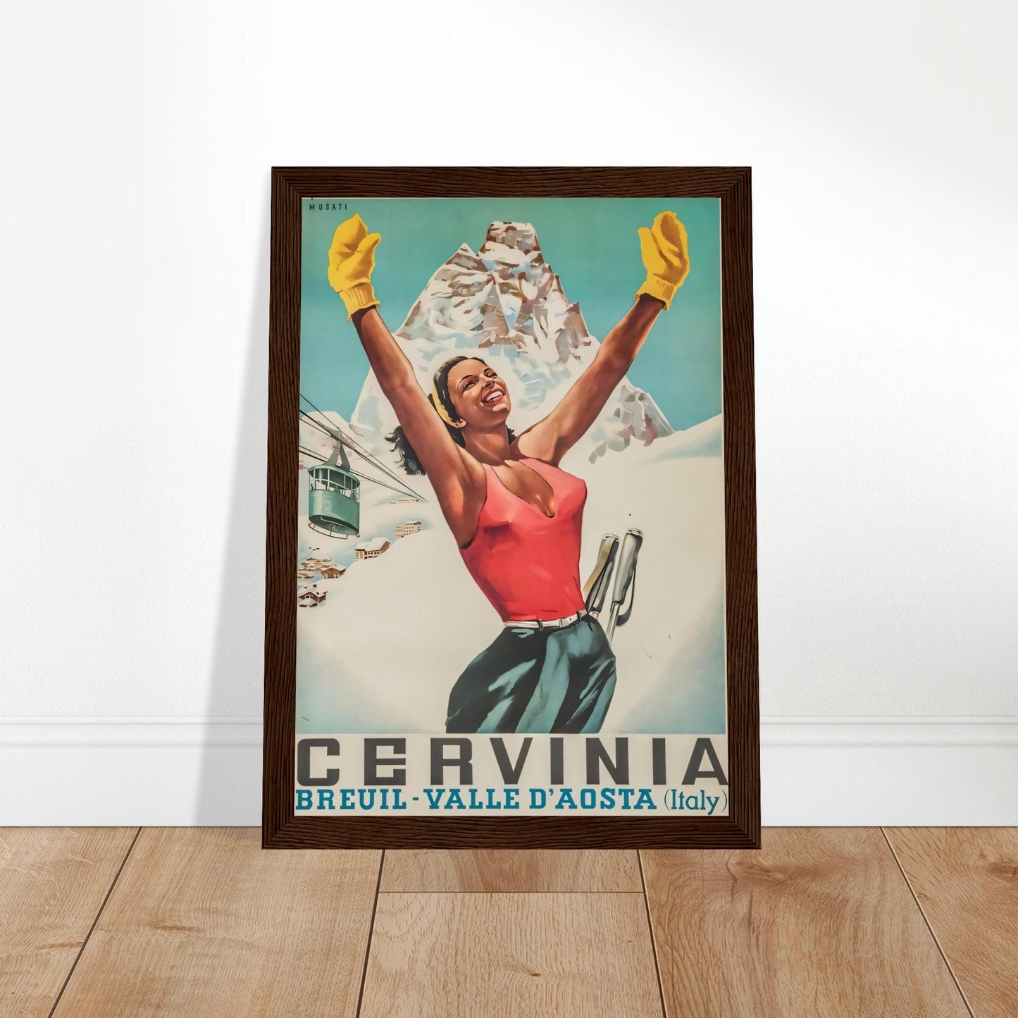 Cervinia Vintage Poster Reprint on Premium matte Paper - Posterify