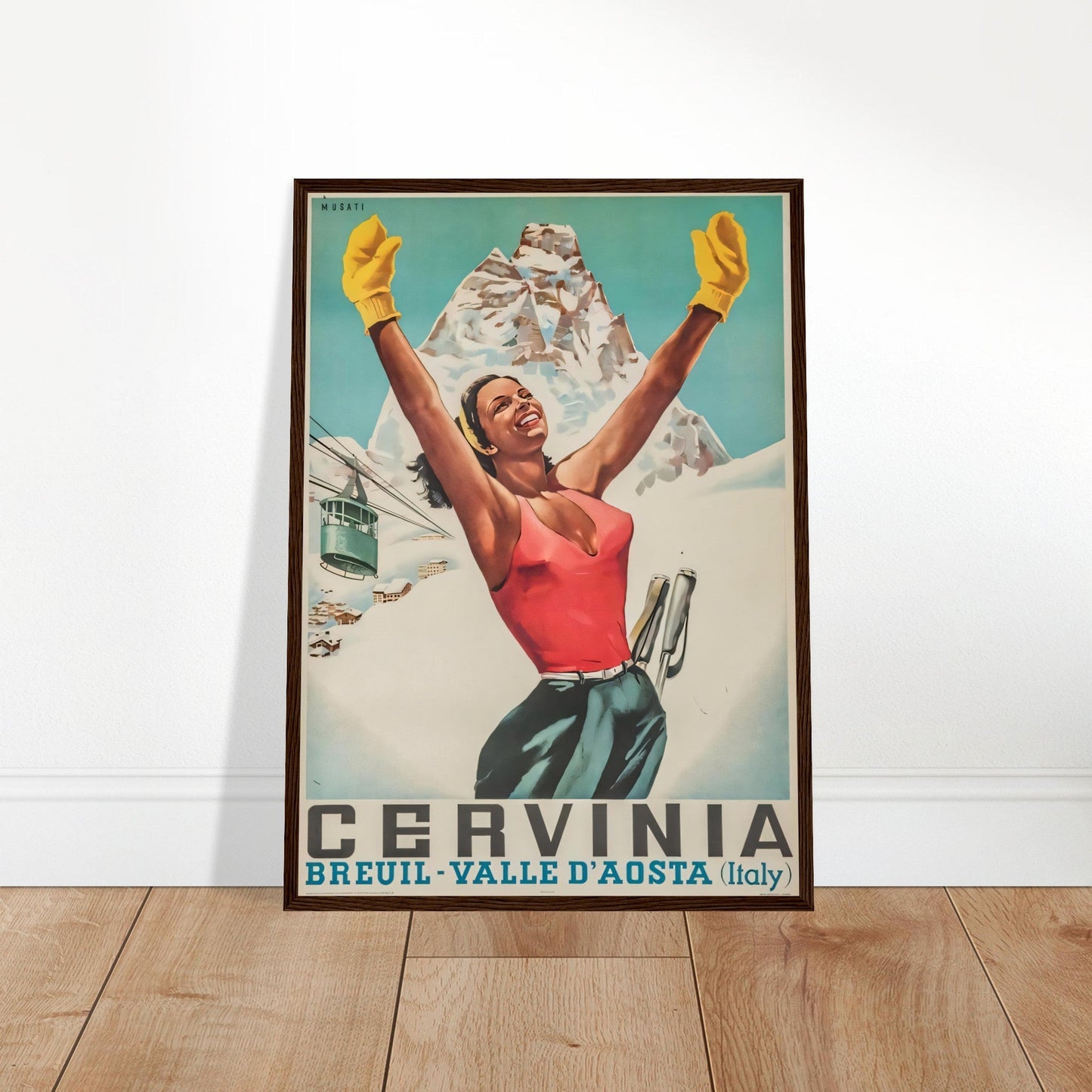 Cervinia Vintage Poster Reprint on Premium matte Paper - Posterify