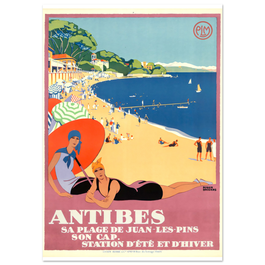 Vintage poster Antibes reprint on Premium Matte Paper - Posterify