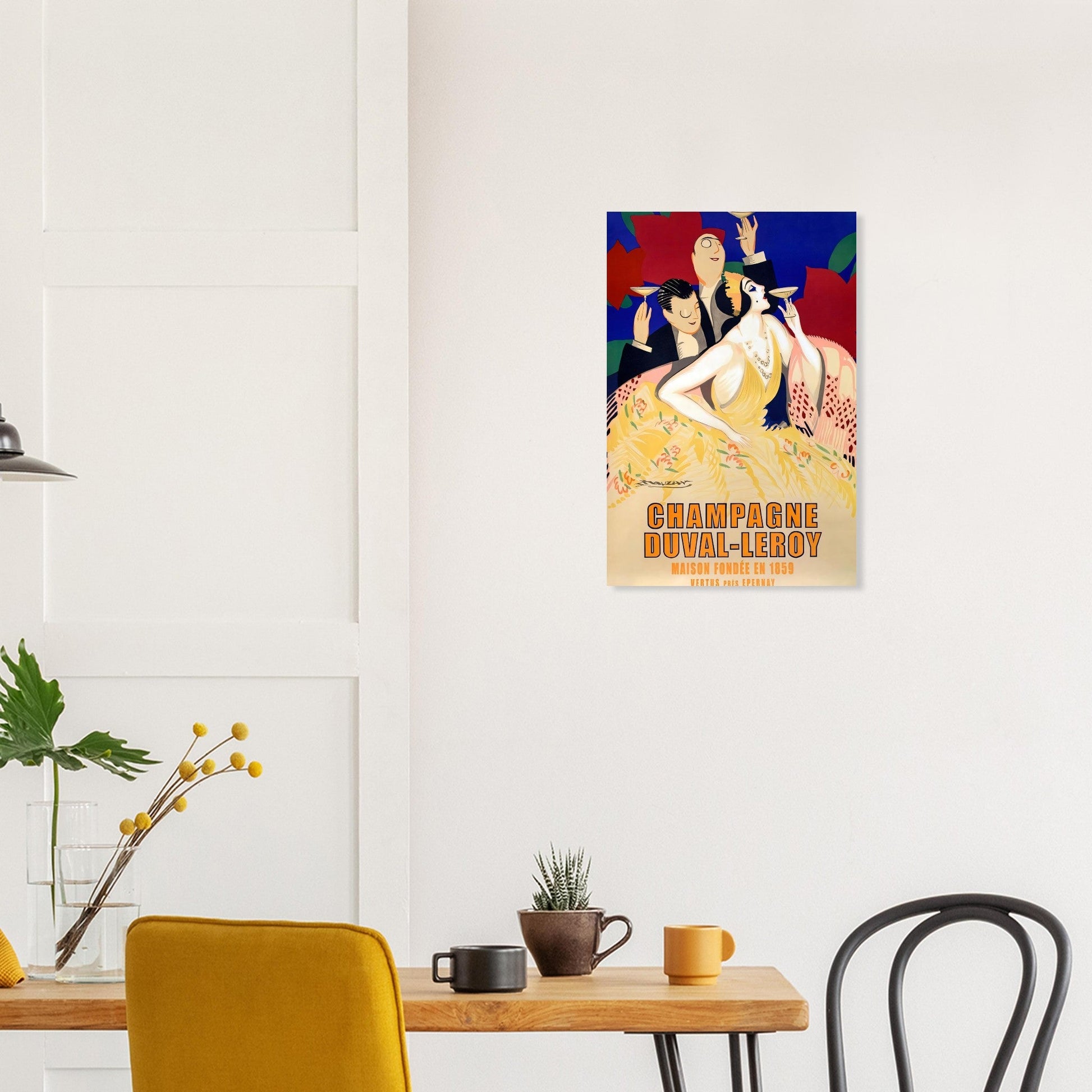 Champagne Vintage Poster Reprint on Premium matte Paper - Posterify