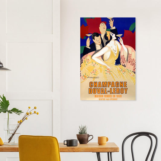 Champagne Vintage Poster Reprint on Premium matte Paper - Posterify