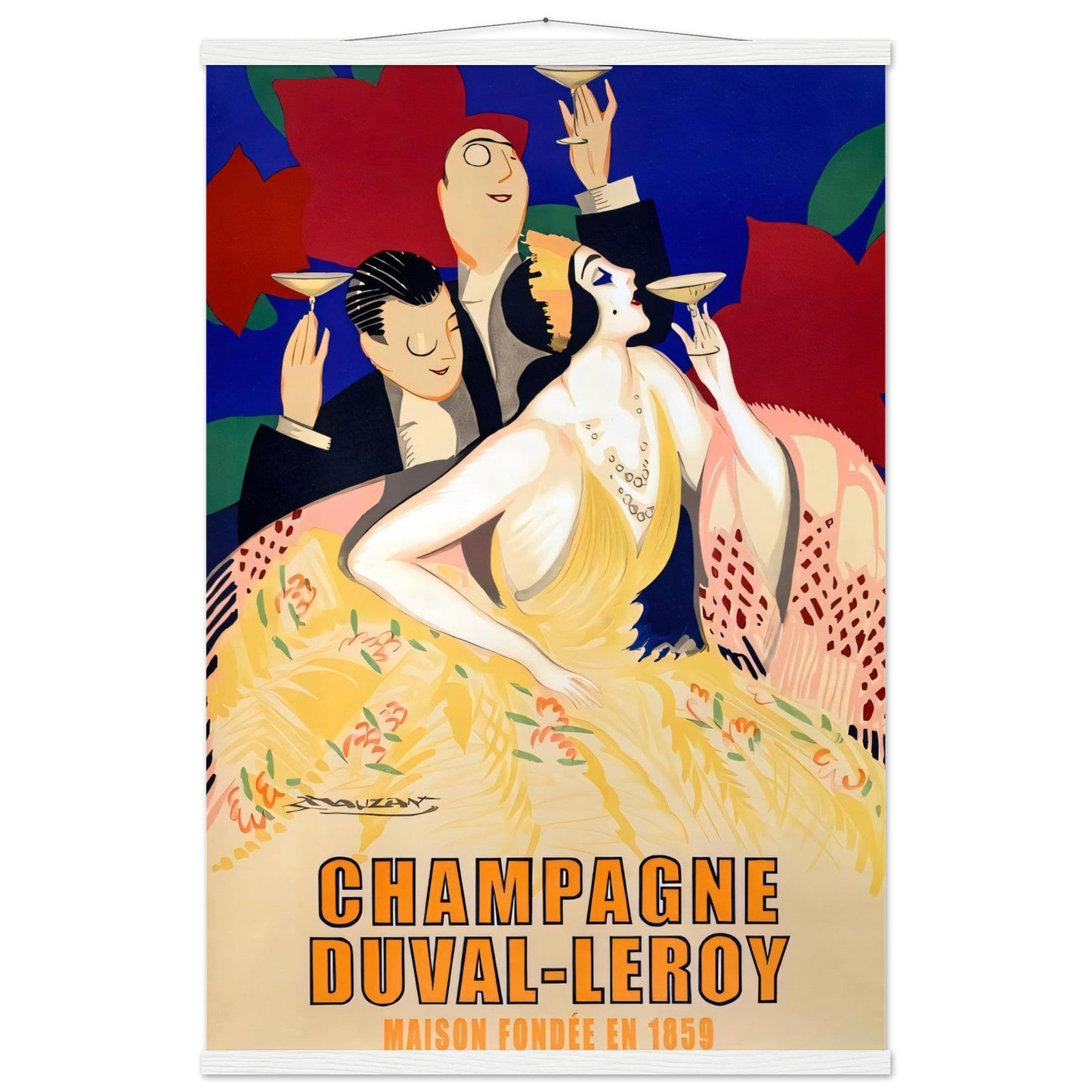 Champagne Vintage Poster Reprint on Premium matte Paper - Posterify