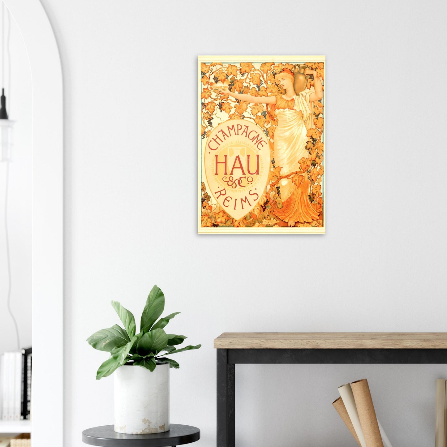 Champagne Vintage poster reprint on Premium Matte Paper - Posterify