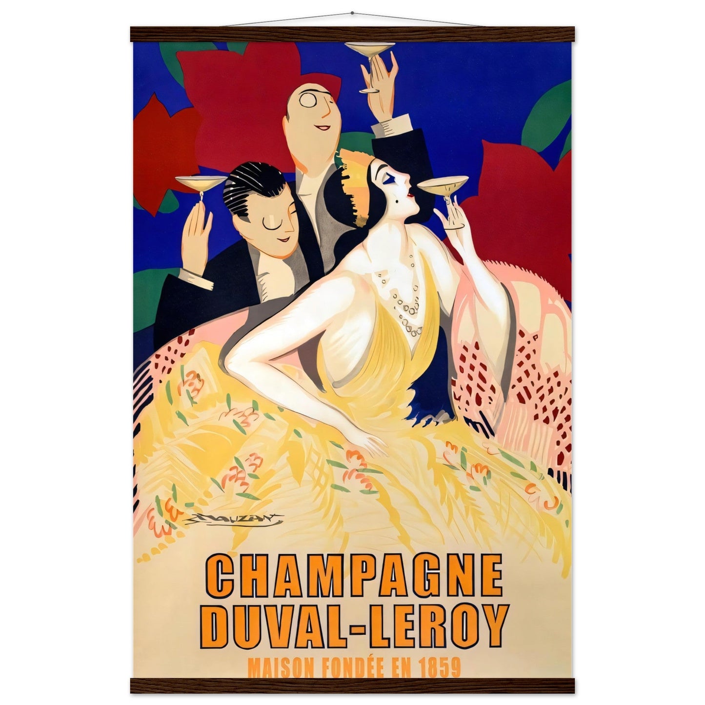 Champagne Vintage Poster Reprint on Premium matte Paper - Posterify