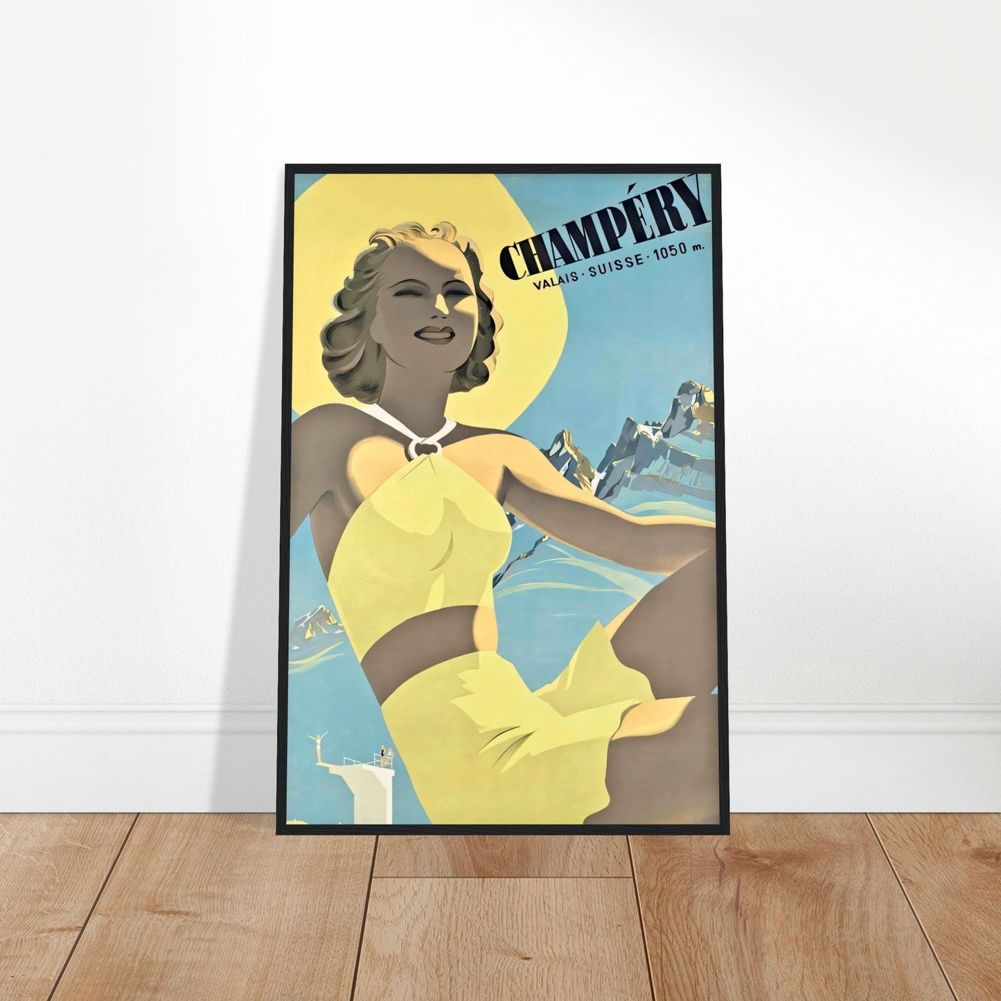 Champery Vintage Poster Reprint on Premium matte Paper - Posterify