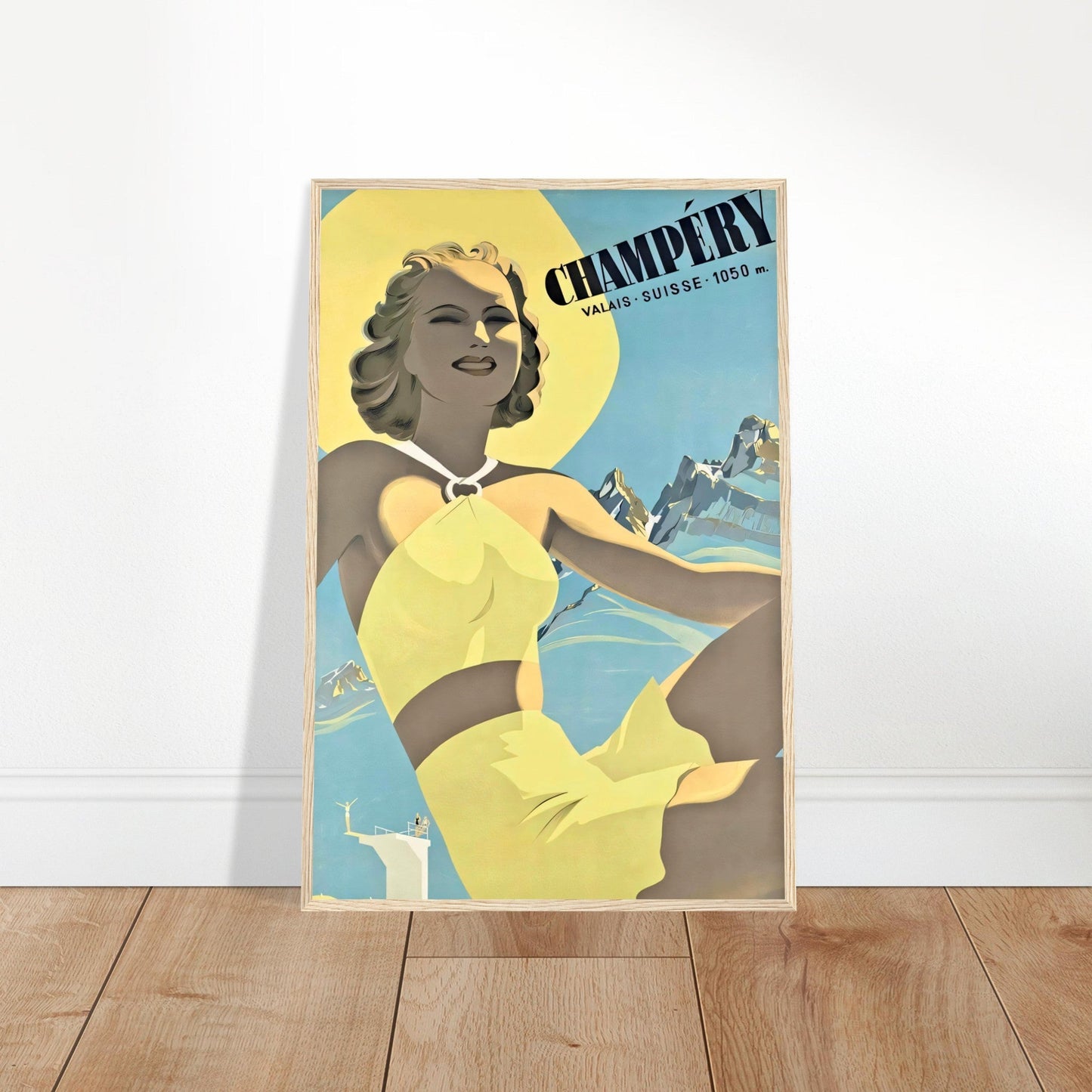 Champery Vintage Poster Reprint on Premium matte Paper - Posterify