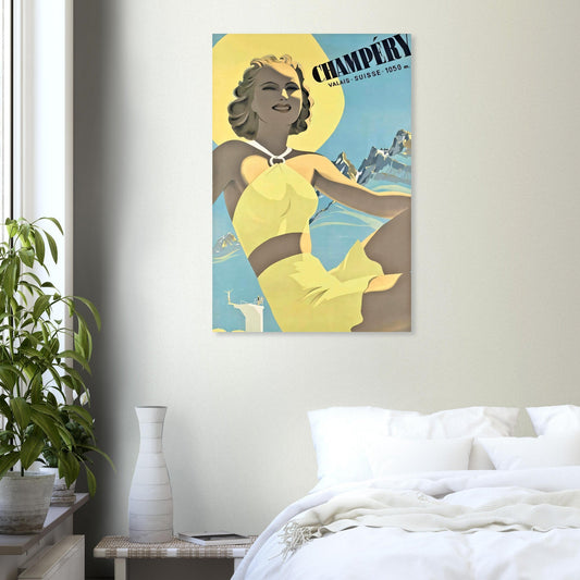 Champery Vintage Poster Reprint on Premium matte Paper - Posterify