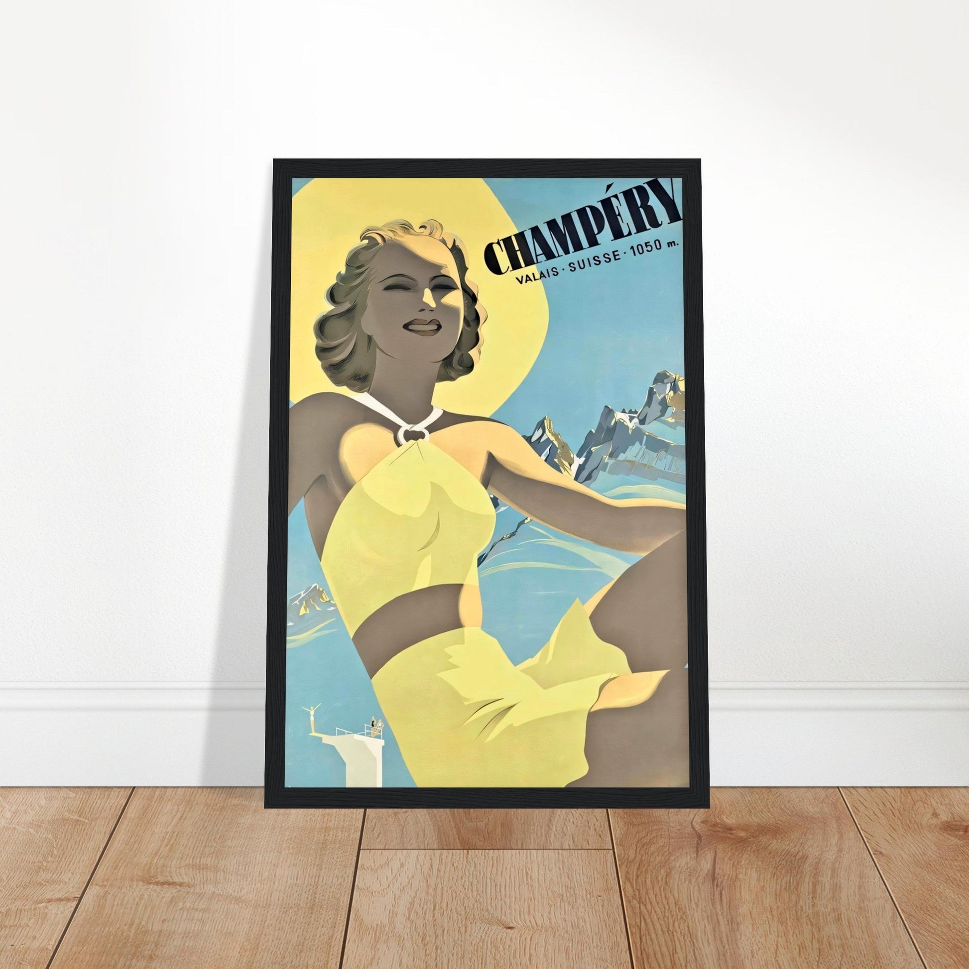 Champery Vintage Poster Reprint on Premium matte Paper - Posterify