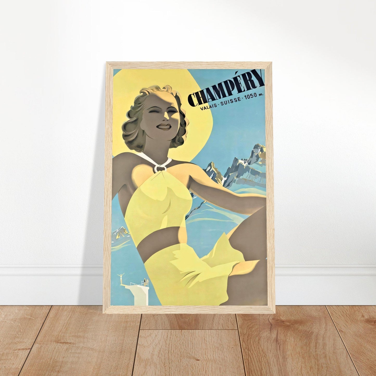 Champery Vintage Poster Reprint on Premium matte Paper - Posterify