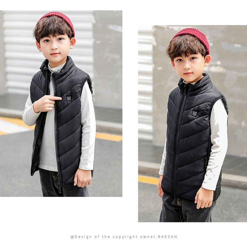 Children's Intelligent Heating Vest USB Charging Intelligent Heating Cotton Jacket Vest - Posterify