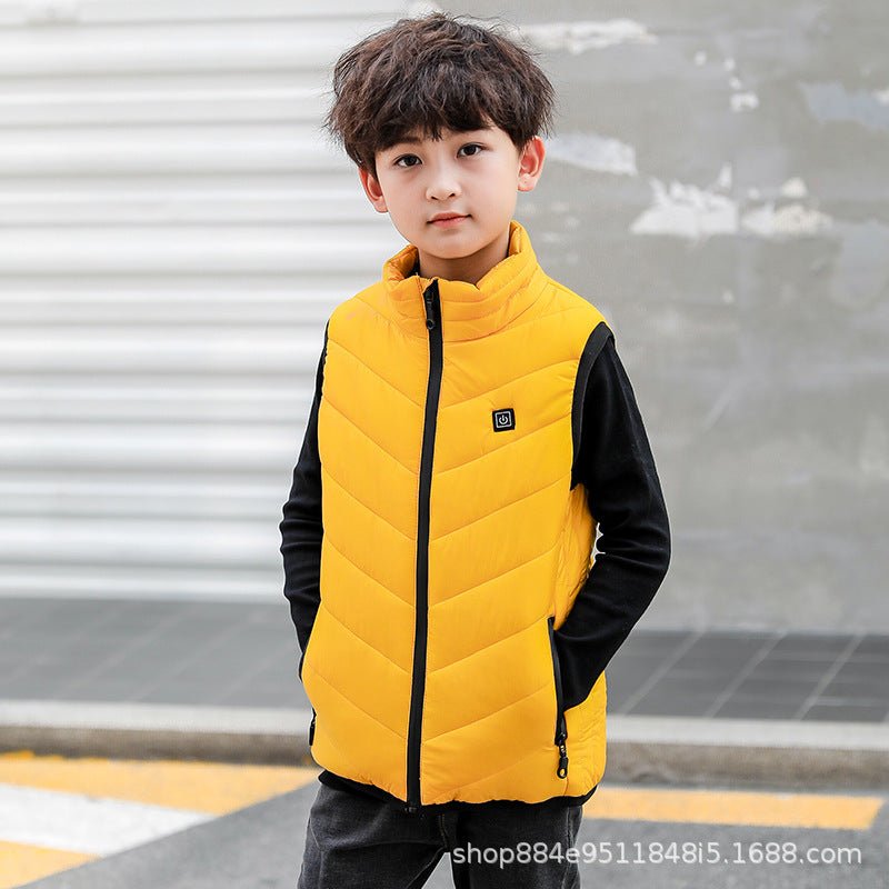 Children's Intelligent Heating Vest USB Charging Intelligent Heating Cotton Jacket Vest - Posterify