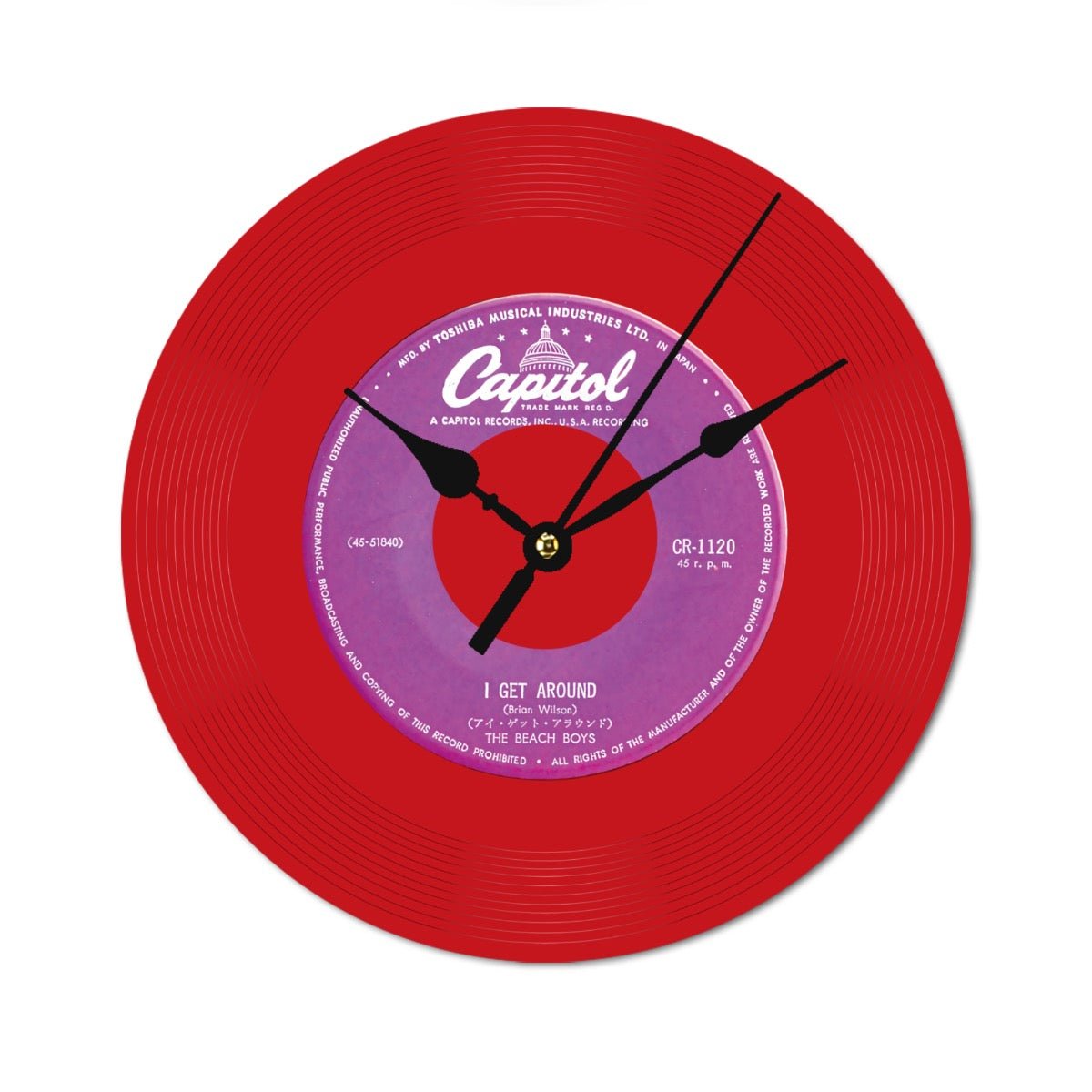 Clock, Beach Boys, I get Around, Vinyl Record, Wood - Posterify