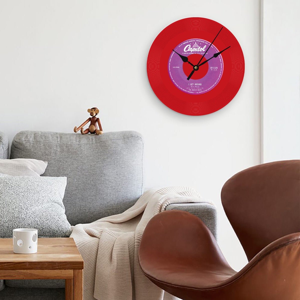 Clock, Beach Boys, I get Around, Vinyl Record, Wood - Posterify