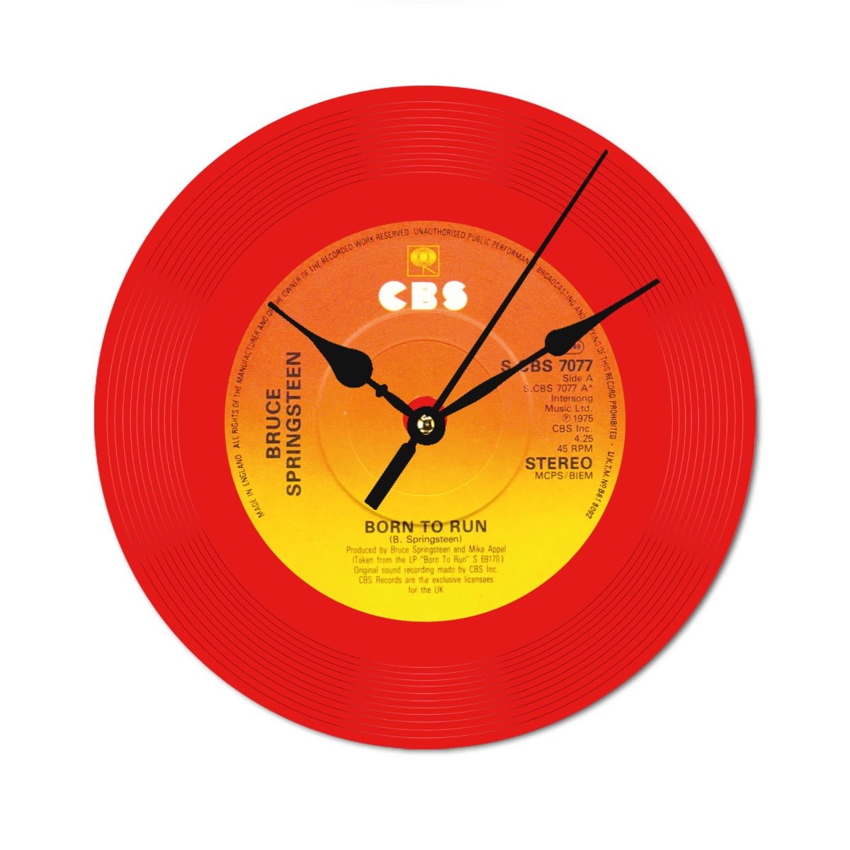 Clock, Bruce Springsteen, Born to Run, print on wood, (Customize a clock on request) - Posterify