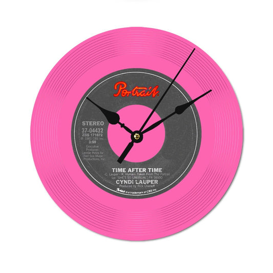 Clock with Cyndi Lauper, Time After Time, Wood (Customize a clock on request) - Posterify