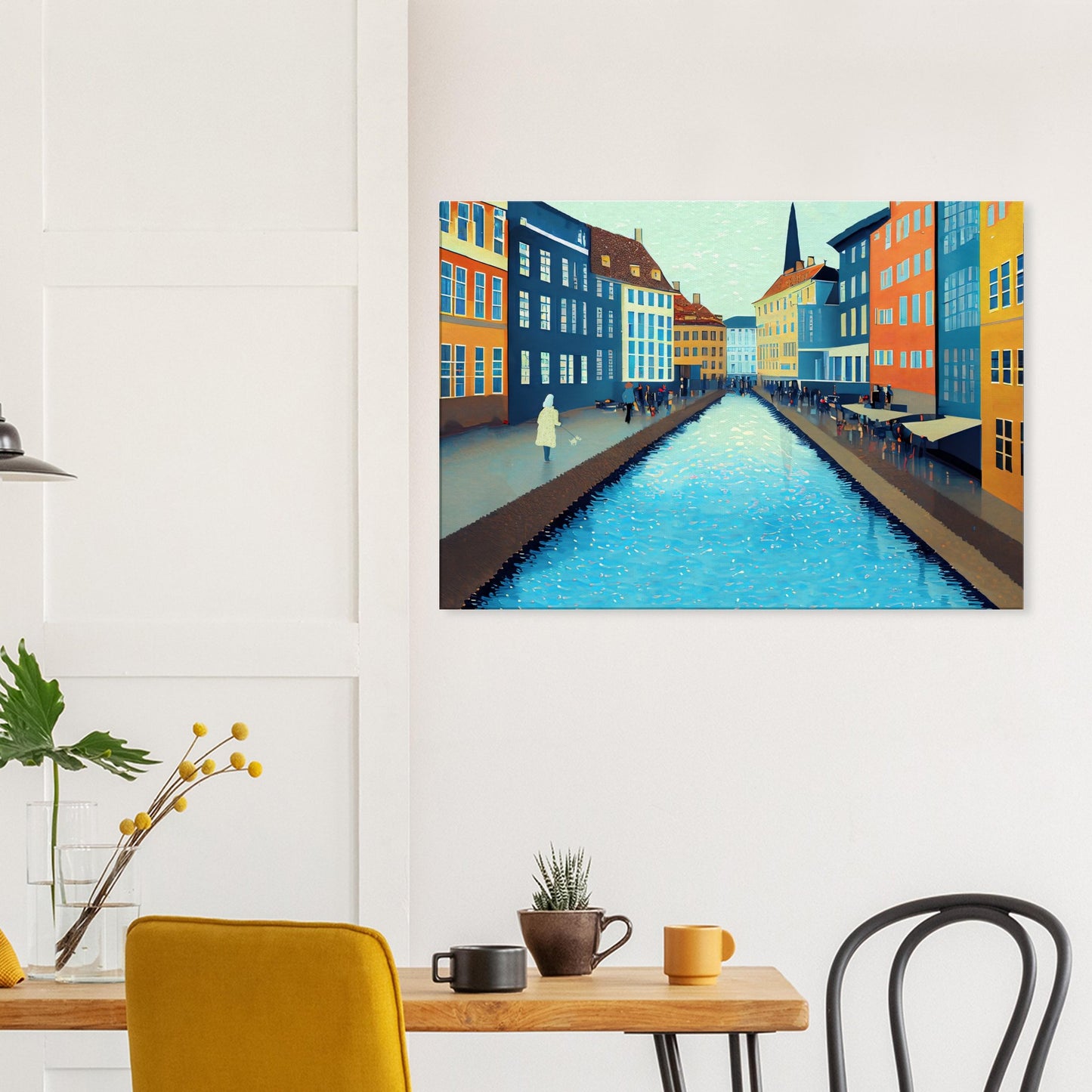 Copenhagen 'Dogwalk' Canvas Art Deco art by Posterify Design. - Posterify