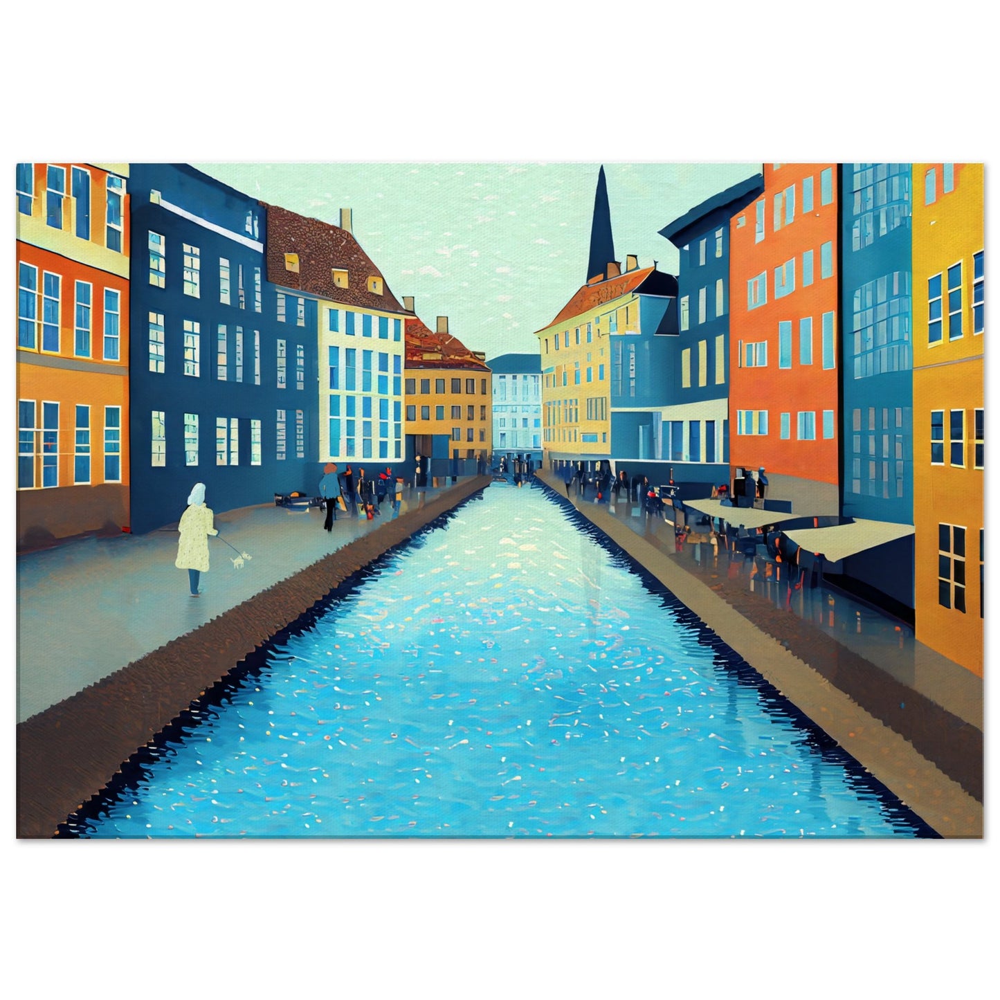 Copenhagen 'Dogwalk' Canvas Art Deco art by Posterify Design. - Posterify