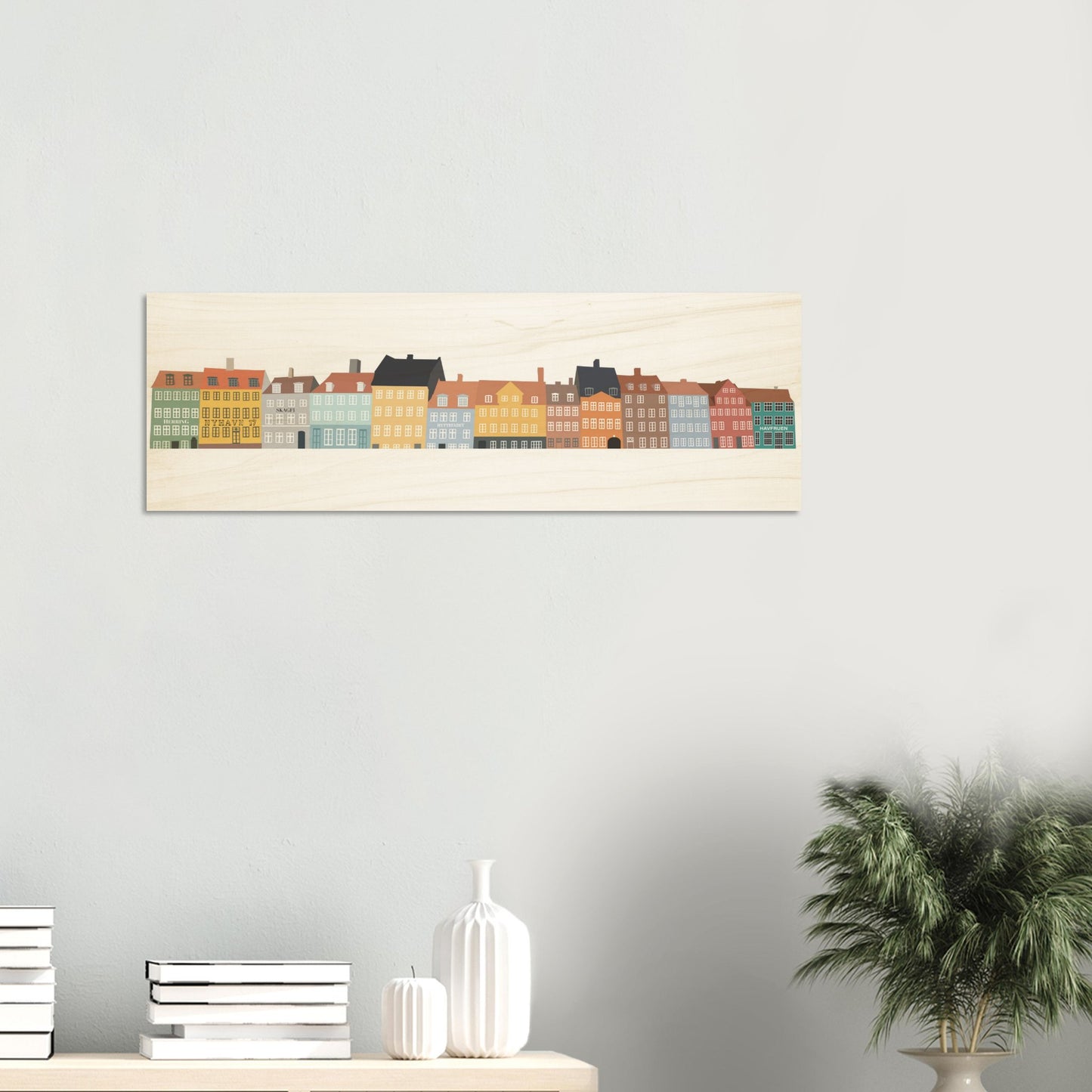 Copenhagen Nyhavn Wood Print - Posterify