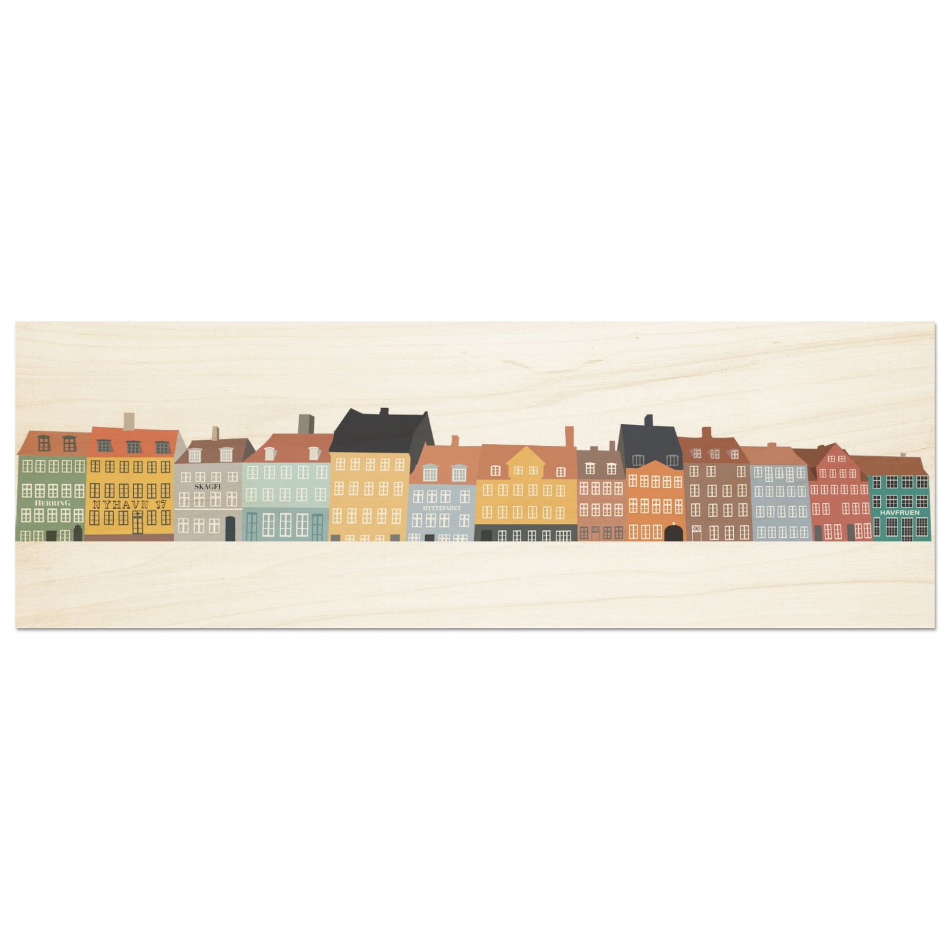 Copenhagen Nyhavn Wood Print - Posterify