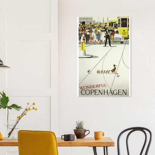 Copenhagen Vintage Poster Reprint on Premium Matte Paper - Posterify