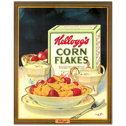 Corn Flakes Vintage Poster on Premium Matte Paper - Posterify