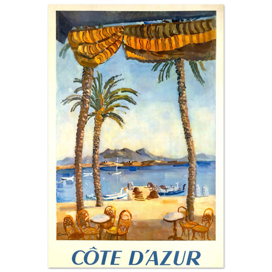 Côte D'Azur Vintage Premium Matte Paper Poster - Posterify