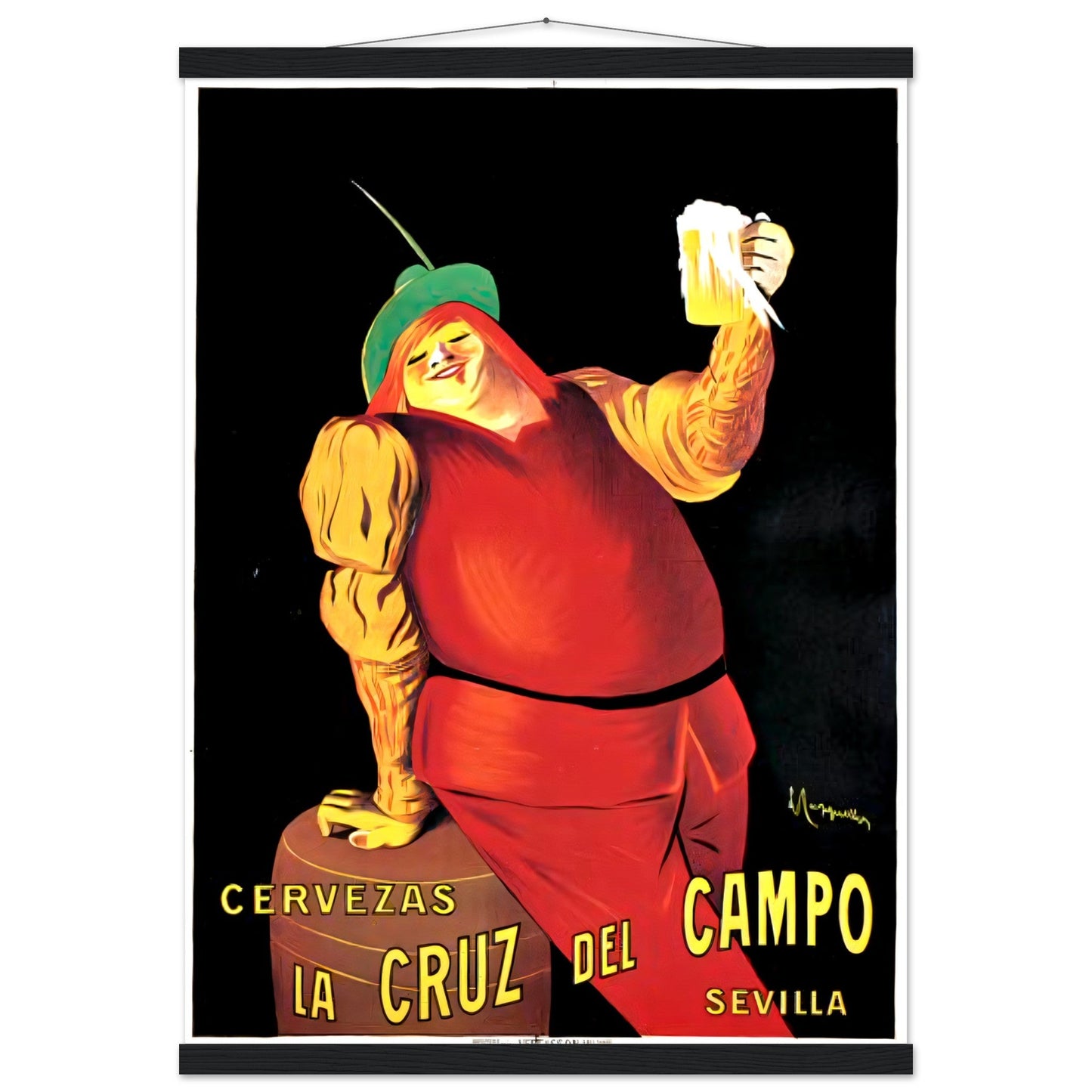 Cruz Campo Vintage poster reprint on Premium Matte Paper - Posterify