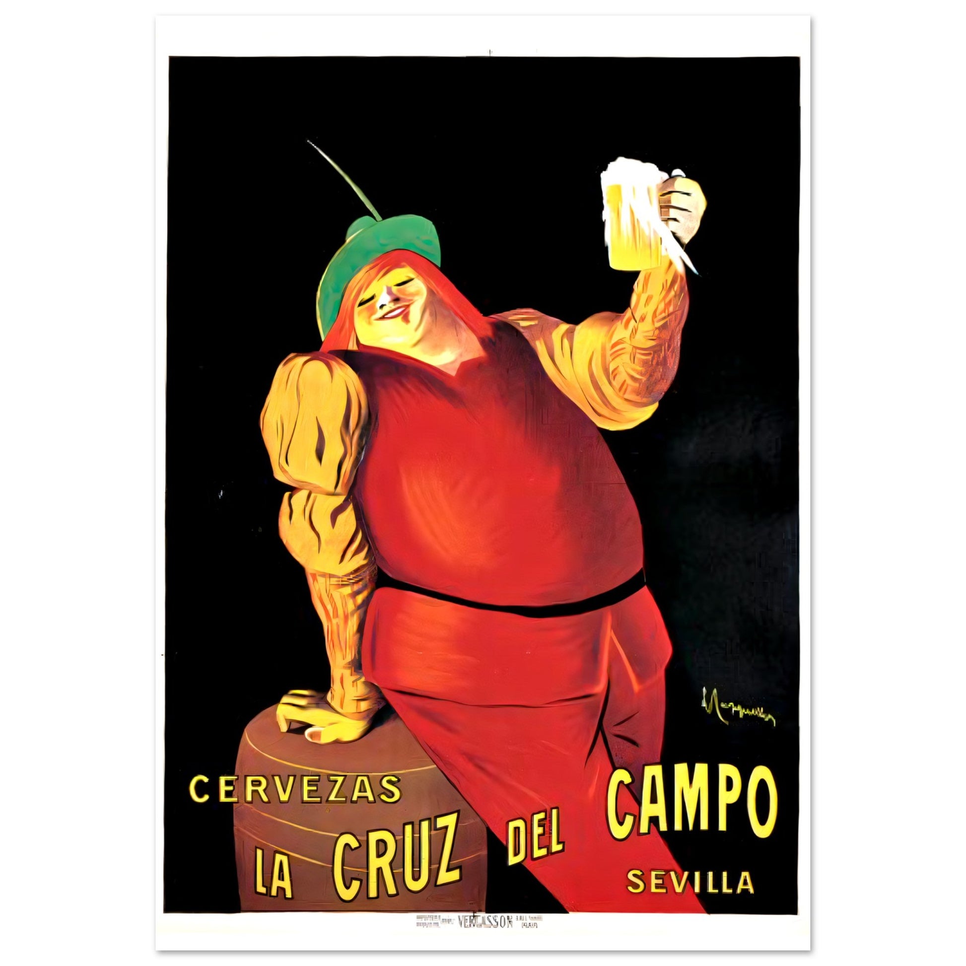 Cruz Campo Vintage poster reprint on Premium Matte Paper - Posterify