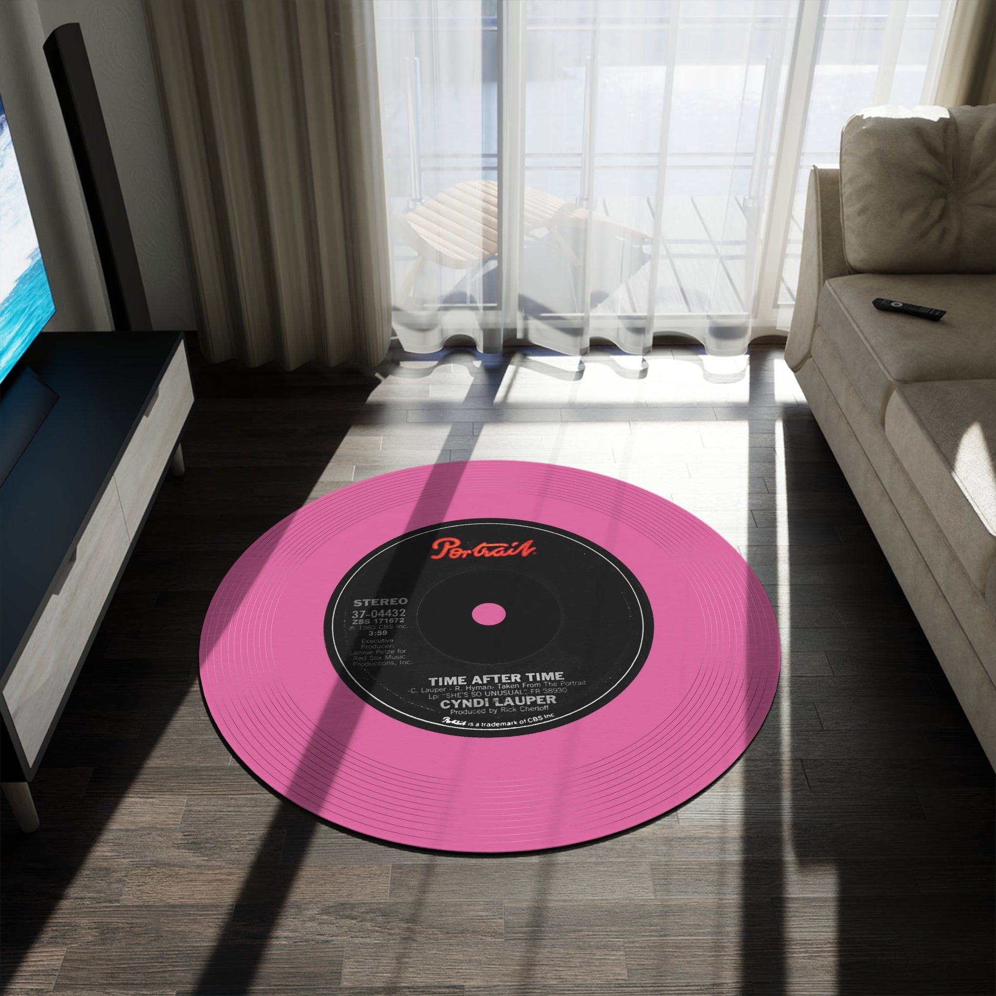 Cyndi Lauper, Time After Time, Vinyl Record, Mat (Customize a mat on request) - Posterify