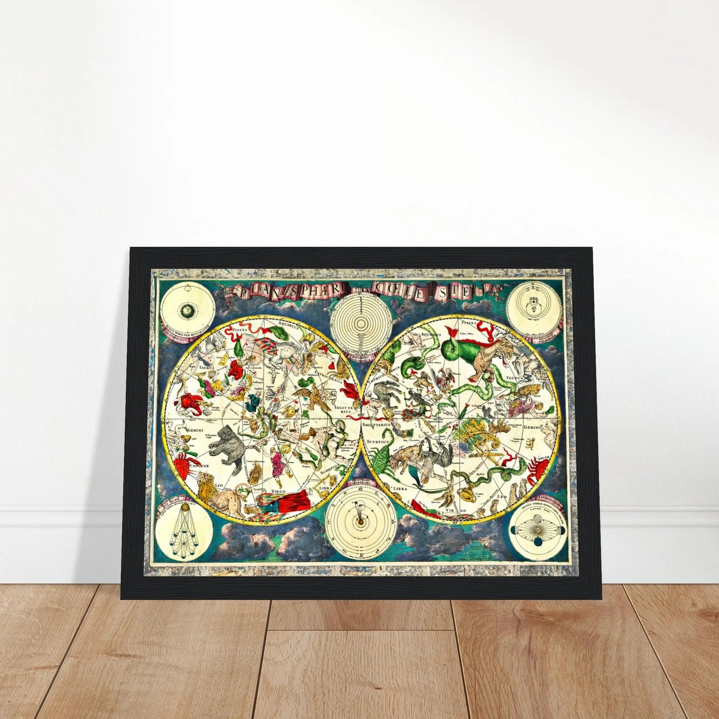 A celestial map by the Dutch cartographer Frederik de Wit, anno 1670, Poster reprint on premium paper - Posterify