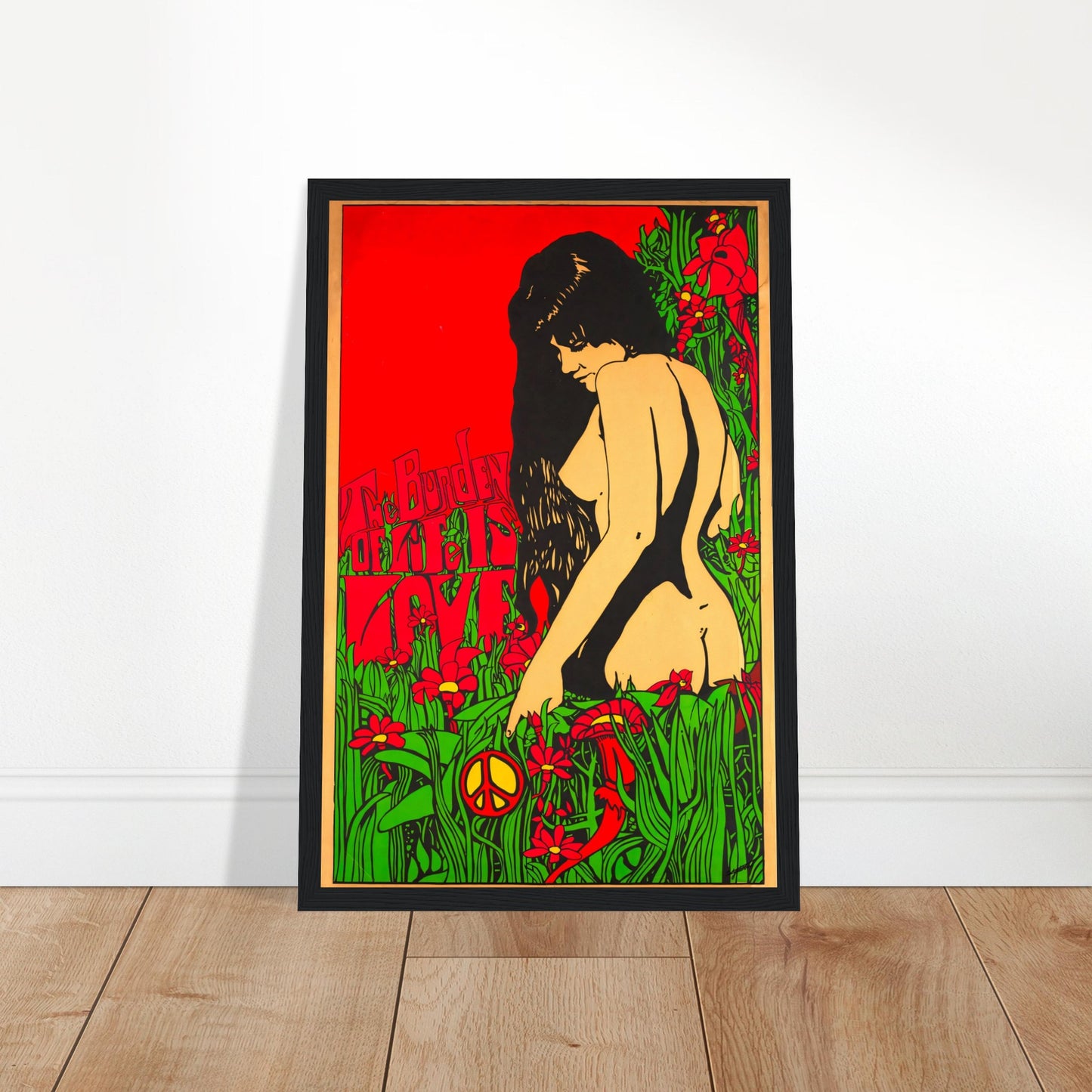 Vintage Poster Reprint, "The Burden of Life is Love", Wall Art on Premium Paper - Posterify