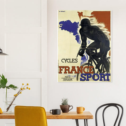 France Sport Vintage Poster Reprint on Premium Matte Paper