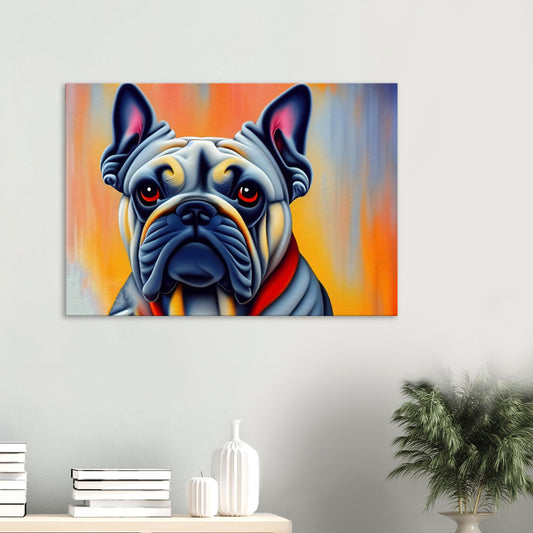 Canvas print oil painting of Bulldog #2 by Posterify Design - Posterify