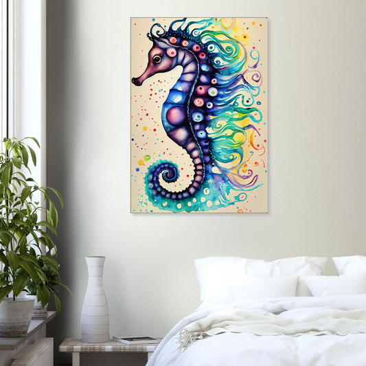 Sea Horse #1 Water Color Canvas Print by Posterify Design