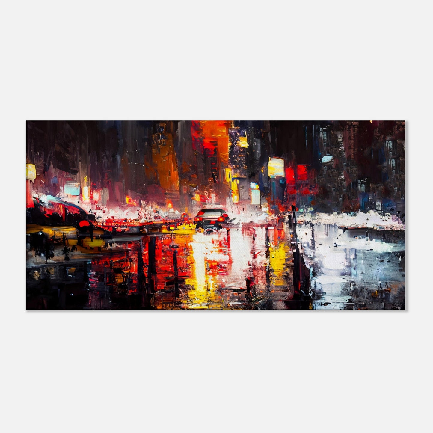 Canvas print NY Times Square Abstract art by Posterify Design 50X100cm - Posterify