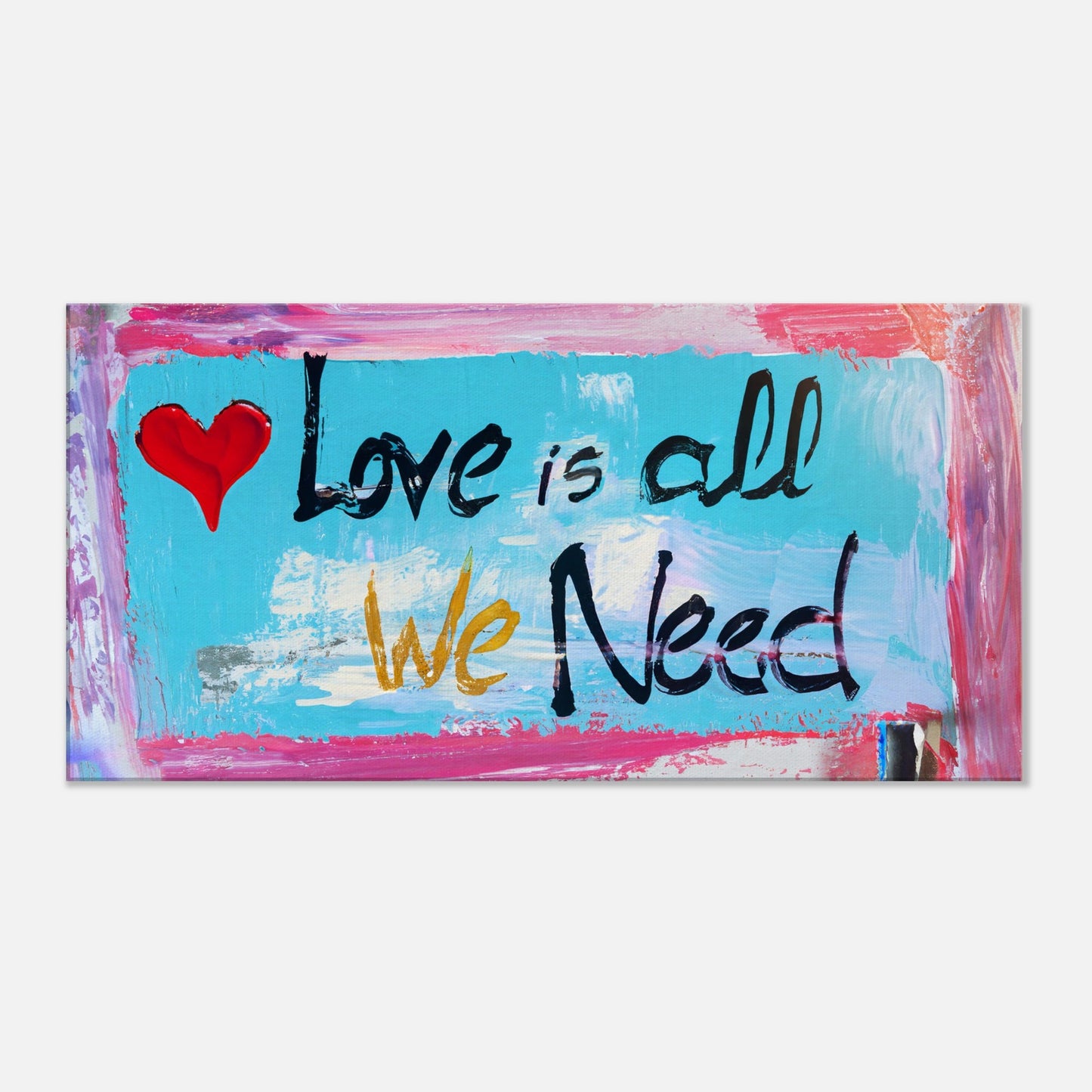 Canvas Print 'Love is all we need' by Posterify Design 50X100cm - Posterify