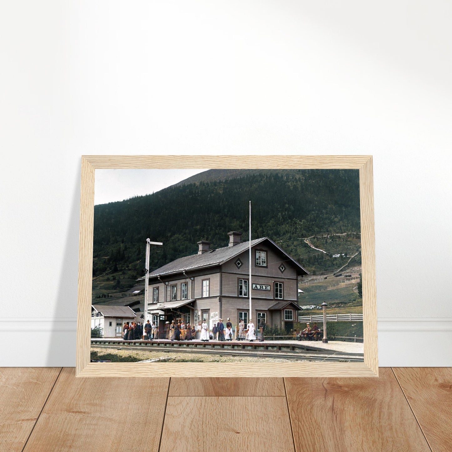 Åre Station, Sweden, Colorized B/W Photo from 1920th Wall Art - Posterify