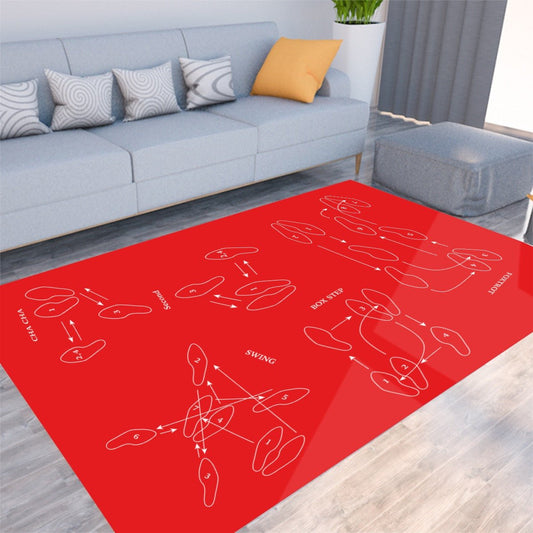 Dancing Diagrams: ChaCha, BoxStep, FoxTrot, Swing. Floor Mat - Posterify