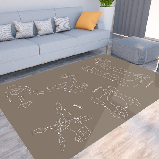 Dancing Diagrams: ChaCha, BoxStep, FoxTrot, Swing. Floor Mat - Posterify