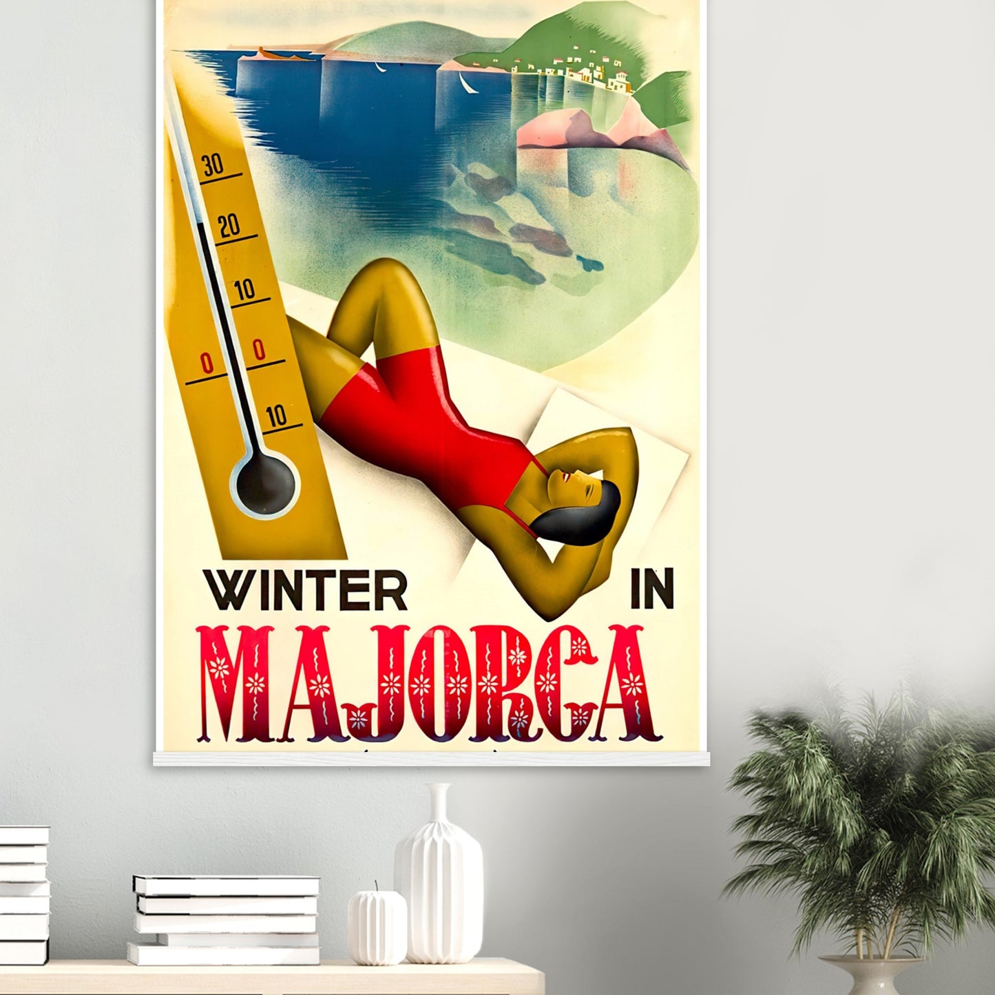 Mallorca in the Winter, Vintage Poster Reprint on Premium Matte Paper