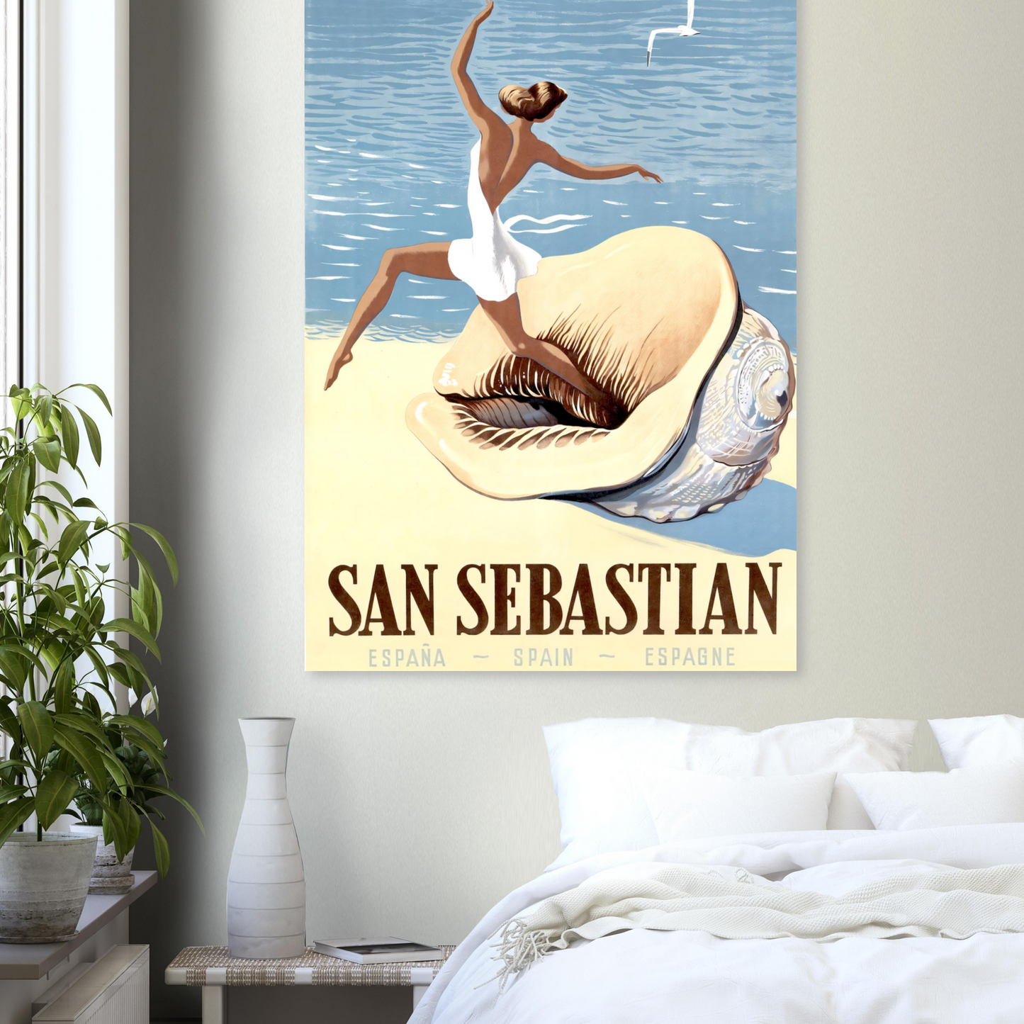 Vintage Poster San Sebastian on Premium Matte Paper - Posterify