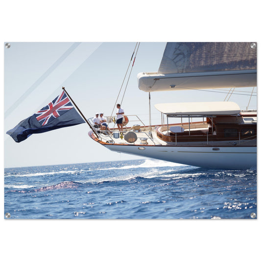 Acrylic HQ Photo Print Super Sailing Yacht Athos - Posterify