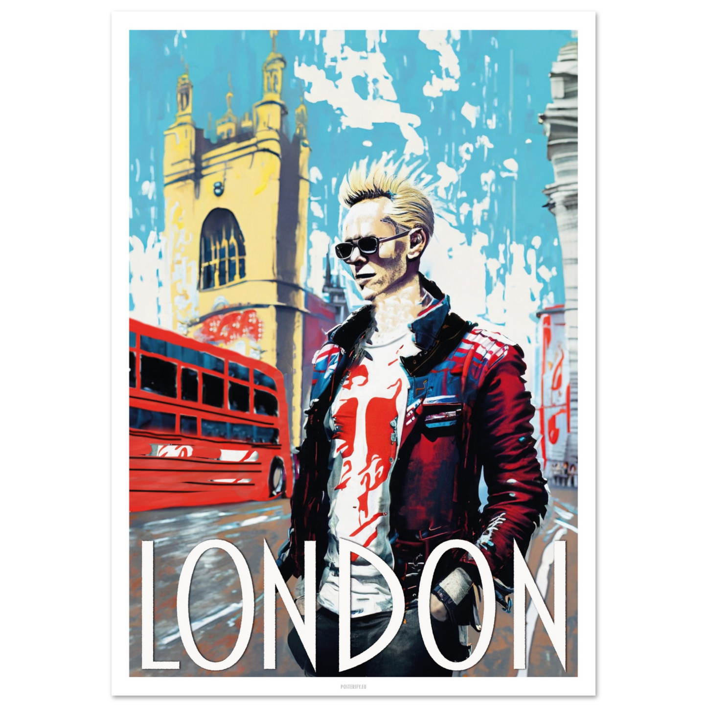 London Punk Poster by Posterify Design on Premium Matte Paper - Posterify